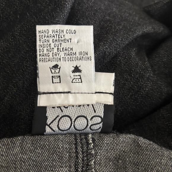 Koos of Course Charcoal Denim Jumper Dress Sz Medium Boho Art to Wear - Picture 11 of 11